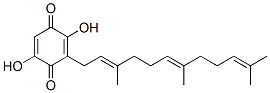 2,5-Dihydroxy-3-(3,7,11-trimethyl-2,6,10-dodecatrienyl)-2,5-cyclohexadiene-1,4-dione结构式