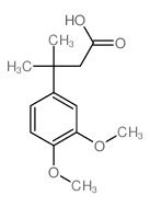 3-(3,4-dimethoxyphenyl)-3-methyl-butanoic acid结构式