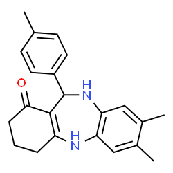 7,8-Dimethyl-11-(4-methylphenyl)-2,3,4,5,10,11-hexahydro-1H-dibenzo[b,e][1,4]diazepin-1-one structure