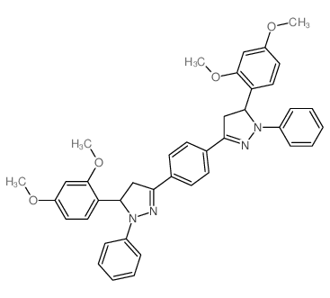 5-(2,4-dimethoxyphenyl)-3-[4-[5-(2,4-dimethoxyphenyl)-1-phenyl-4,5-dihydropyrazol-3-yl]phenyl]-1-phenyl-4,5-dihydropyrazole Structure