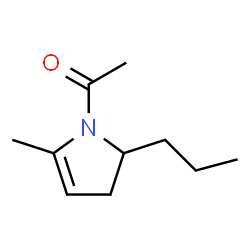 1H-Pyrrole, 1-acetyl-2,3-dihydro-5-methyl-2-propyl- (9CI) Structure