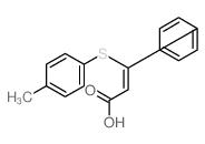 (Z)-3-(4-methylphenyl)sulfanyl-3-phenyl-prop-2-enoic acid Structure