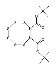 1,2-Hexasulfandiylhydrazin-1,2-dicarbonsaeure-di-tert-butylester结构式