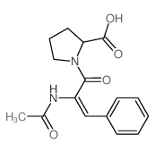 1-[(E)-2-acetamido-3-phenyl-prop-2-enoyl]pyrrolidine-2-carboxylic acid结构式