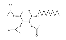 Decyl 2,3,4-Tri-O-acetyl-β-D-xylopyranoside结构式