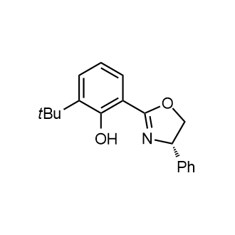 2-[(4S)-4,5-二氢-4-苯基-2-噁唑基]-6-(1,1-二甲基乙基)苯酚结构式