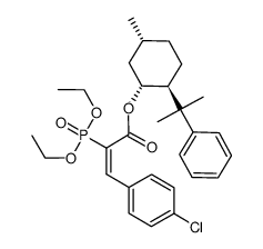 (-)-8-phenylmenthyl (E)-3-(4-chlorophenyl)-2-(diethoxyphosphoryl)acrylate Structure