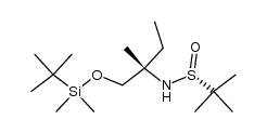 (RS,1S)-2-methylpropane-2-sulfinic acid [1-((tert-butyldimethylsilanyloxy)methyl)-1-methylpropyl]amide结构式