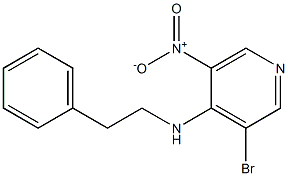 (3-Bromo-5-nitro-pyridin-4-yl)-phenethyl-amine Structure