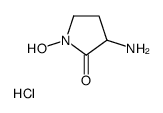 3-Amino-1-hydroxy-2-pyrrolidinone hydrochloride (1:1)结构式