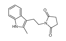 1-[2-(2-methyl-1H-indol-3-yl)ethyl]pyrrolidine-2,5-dione结构式