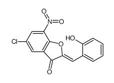(2Z)-5-Chloro-2-(2-hydroxybenzylidene)-7-nitro-1-benzofuran-3(2H) -one结构式