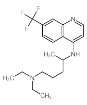 N,N-diethyl-N-[7-(trifluoromethyl)quinolin-4-yl]pentane-1,4-diamine结构式