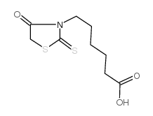 6-(4-氧代-2-三氧噻唑烷-3-基)-己酸结构式