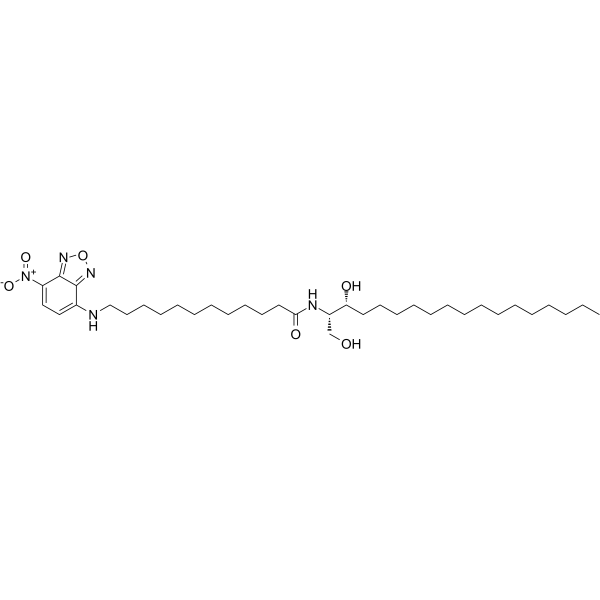 N-[12-[((7-硝基-2-1,3-苯并恶二唑-4-基)氨基]十二烷酰基]-鞘氨醇结构式