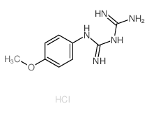 Imidodicarbonimidic diamide, N-(4-methoxyphenyl)-, monohydrochloride Structure