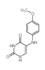5-[(4-methoxyphenyl)amino]-1H-pyrimidine-2,4-dione结构式