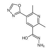 3-Pyridinecarboxylicacid,2,6-dimethyl-5-(1,3,4-oxadiazol-2-yl)-,hydrazide(9CI) Structure