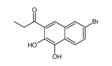 1-(7-bromo-3,4-dihydroxynaphthalen-2-yl)propan-1-one结构式