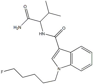 1-(5-Fluoro-pentyl)-1H-indole-3-carboxylic acid (1-carbamoyl-2-Methyl-propyl)-amide Structure