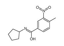 N-cyclopentyl-4-methyl-3-nitrobenzamide结构式