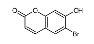 6-bromo-7-hydroxychromen-2-one结构式