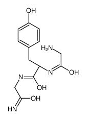 (2S)-2-[(2-aminoacetyl)amino]-N-(2-amino-2-oxoethyl)-3-(4-hydroxyphenyl)propanamide结构式