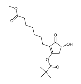 7-[(R)-2-(2,2-Dimethyl-propionyloxy)-4-hydroxy-5-oxo-cyclopent-1-enyl]-heptanoic acid methyl ester Structure