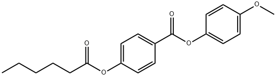 p-Hexanoyloxybenzoic acid p-methoxyphenyl ester结构式