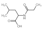 4-methyl-2-(propanoylamino)pentanoic acid structure