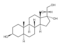 allopregnane-3beta,17alpha,20beta,21-tetrol结构式