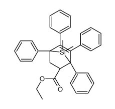 7,7-Dimethyl-1,4,5,6-tetraphenyl-7-silabicyclo[2.2.1]hept-5-ene-2-carboxylic acid ethyl ester结构式