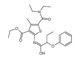 ethyl 5-(diethylcarbamoyl)-4-methyl-2-(2-phenoxybutanoylamino)thiophene-3-carboxylate结构式