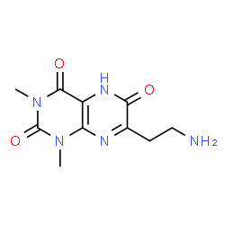 2,4,6(3H)-Pteridinetrione,7-(2-aminoethyl)-1,5-dihydro-1,3-dimethyl- Structure