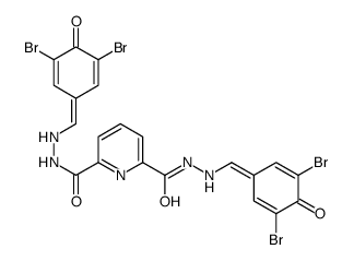 2-N',6-N'-bis[(3,5-dibromo-4-oxocyclohexa-2,5-dien-1-ylidene)methyl]pyridine-2,6-dicarbohydrazide结构式