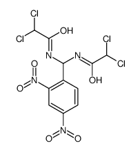 2,2-dichloro-N-[[(2,2-dichloroacetyl)amino]-(2,4-dinitrophenyl)methyl]acetamide Structure