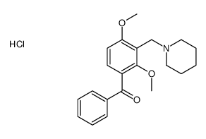 [2,4-dimethoxy-3-(piperidin-1-ium-1-ylmethyl)phenyl]-phenylmethanone,chloride Structure