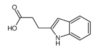 1H-吲哚-2-丙酸结构式
