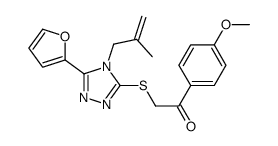 2-[[5-(furan-2-yl)-4-(2-methylprop-2-enyl)-1,2,4-triazol-3-yl]sulfanyl]-1-(4-methoxyphenyl)ethanone Structure