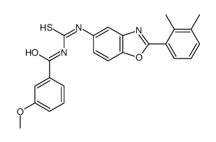 Benzamide, N-[[[2-(2,3-dimethylphenyl)-5-benzoxazolyl]amino]thioxomethyl]-3-methoxy- (9CI) structure