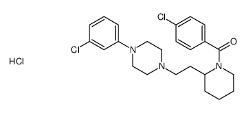(4-chlorophenyl)-[2-[2-[4-(3-chlorophenyl)piperazin-1-yl]ethyl]piperidin-1-yl]methanone,hydrochloride结构式