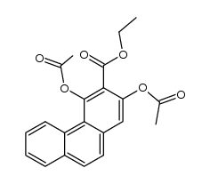 3-(ethoxycarbonyl)phenanthrene-2,4-diyl diacetate结构式