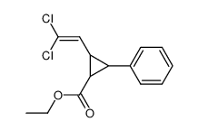 Ethyl 2-(β, β-dichlorovinyl)-3-phenylcyclopropanecarboxylate结构式
