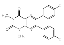 2,4(1H,3H)-Pteridinedione, 6,7-bis(4-chlorophenyl)-1,3-dimethyl- structure