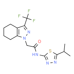1H-Indazole-1-acetamide,4,5,6,7-tetrahydro-N-[5-(1-methylethyl)-1,3,4-thiadiazol-2-yl]-3-(trifluoromethyl)-(9CI) structure