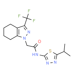 1H-Indazole-1-acetamide,4,5,6,7-tetrahydro-N-[5-(1-methylethyl)-1,3,4-thiadiazol-2-yl]-3-(trifluoromethyl)-(9CI)结构式