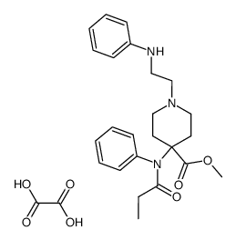 1-(2-Anilinoethyl)-4-(N-propionylanilino)-piperidin-4-carbonsaeuremethylester-oxalat结构式