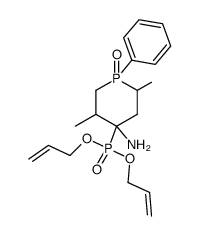 (4-Amino-2,5-dimethyl-1-oxo-1-phenyl-1λ5-phosphinan-4-yl)-phosphonic acid diallyl ester结构式