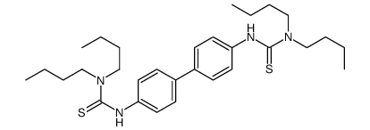 1,1-dibutyl-3-[4-[4-(dibutylcarbamothioylamino)phenyl]phenyl]thiourea Structure