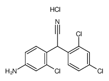 4-amino-2-chloro-α-(2,4-dichlorophenyl)benzeneacetonitrile hydrochloride结构式